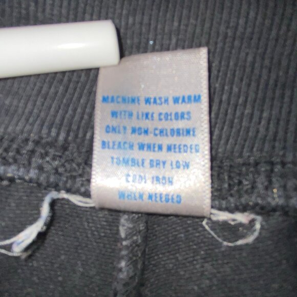 Y2K Black Athleisure Pants with White Stripe, elastic waist with tie - Picture 6 of 9